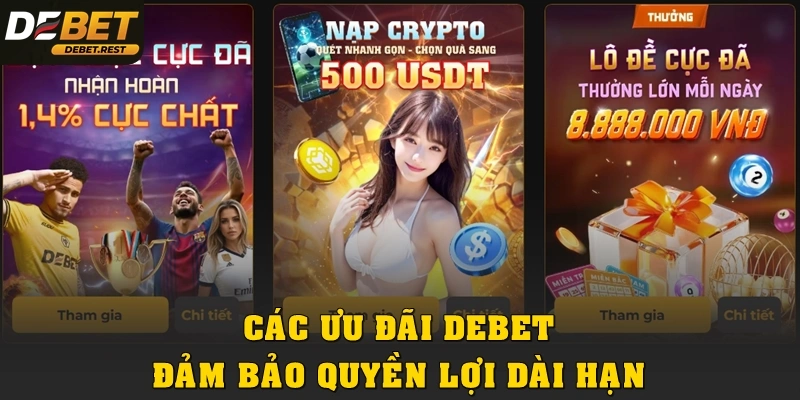 Các ưu đãi Debet đảm bảo quyền lợi dài hạn